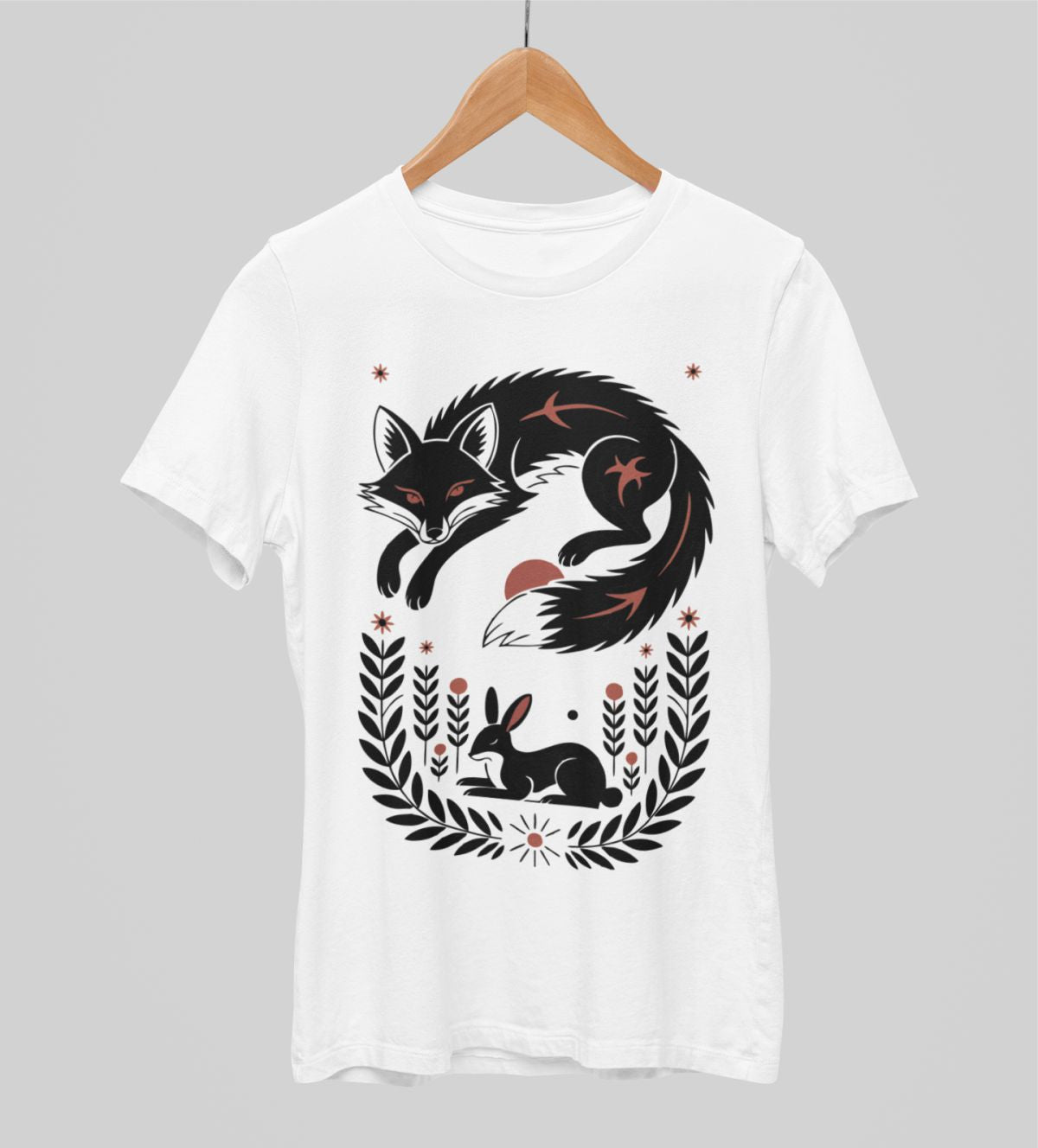 Valkoiset unisex T-paidat "Susi"