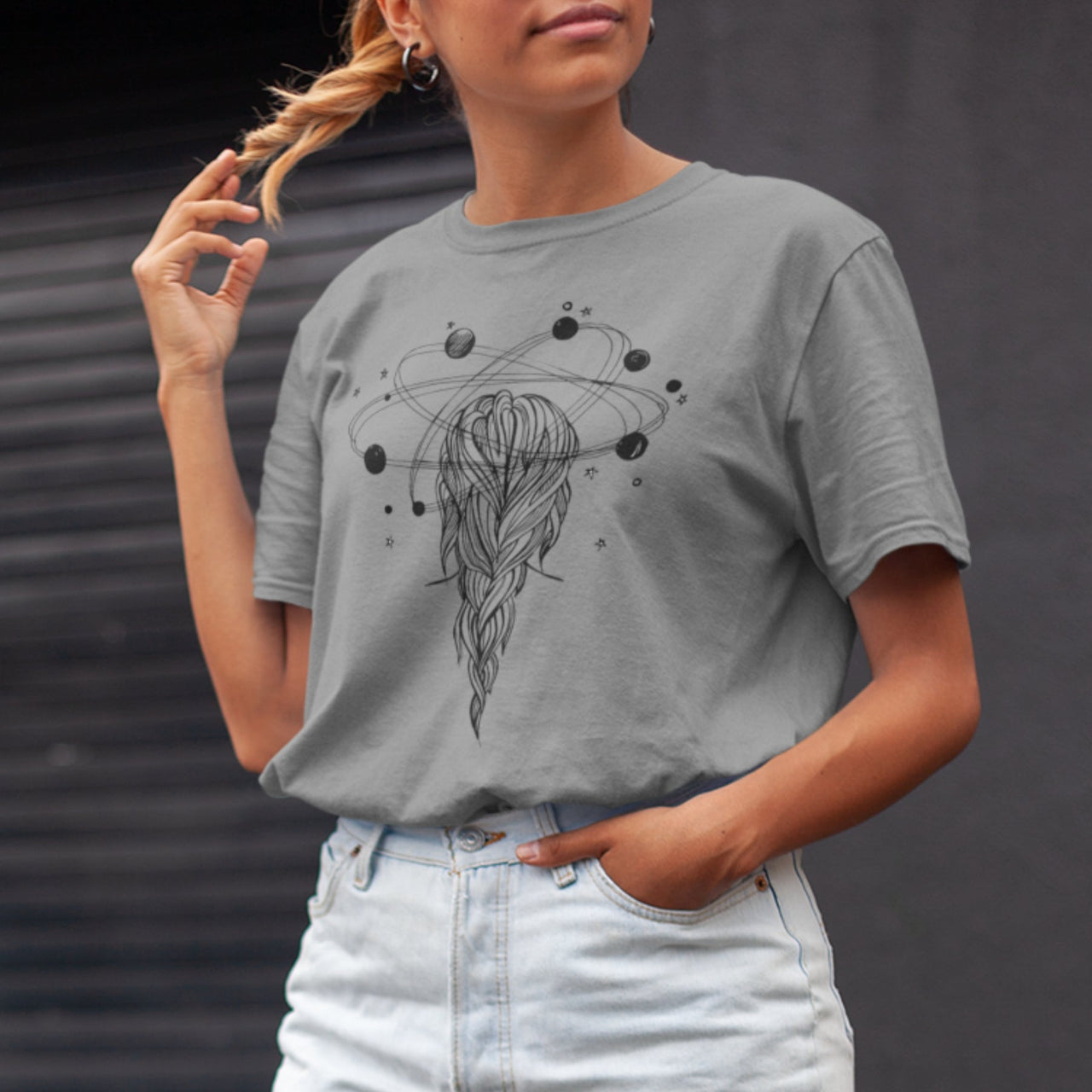 Harmaa meleerattu UNISEX T-paita Unelmoija