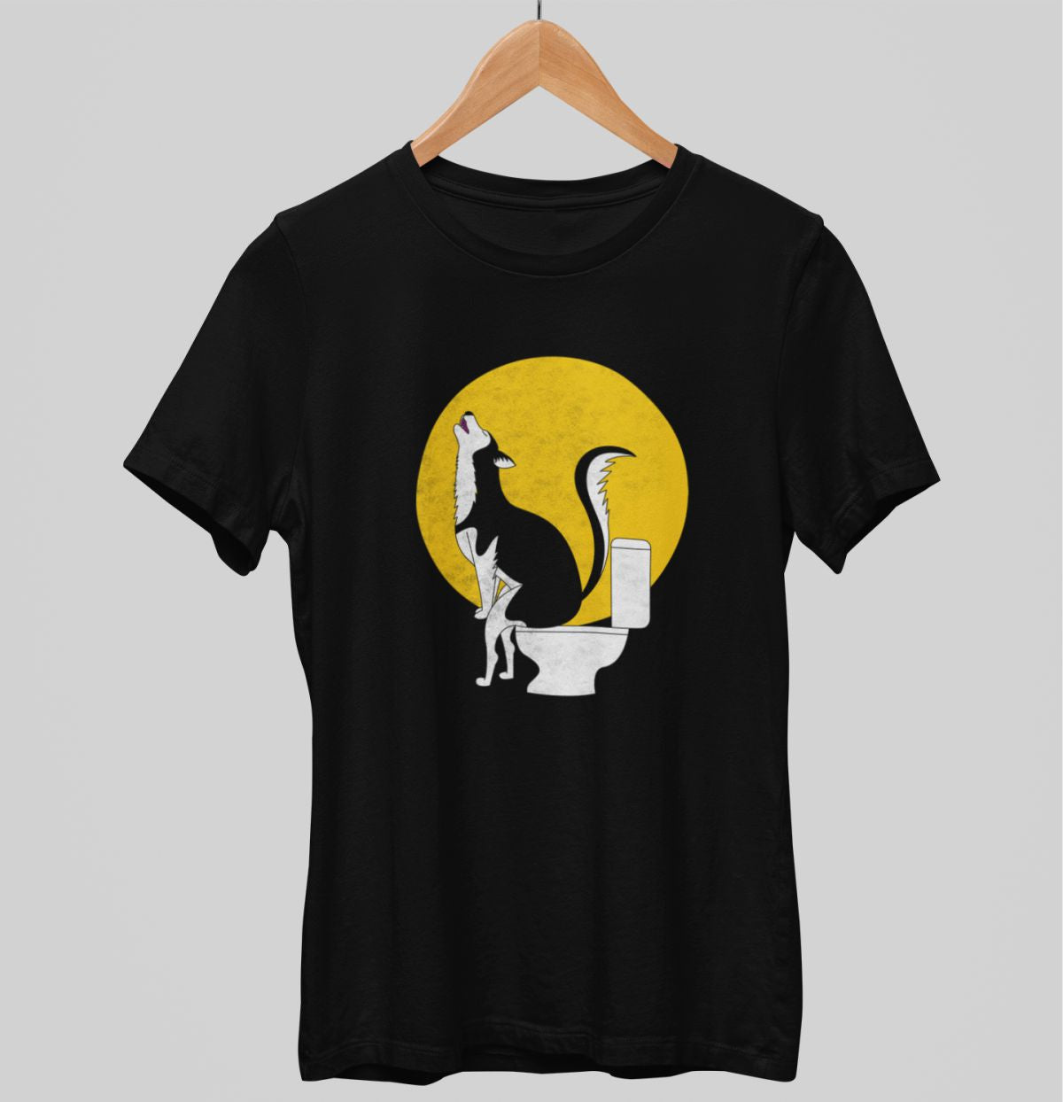 Mustat unisex T-paidat "Husky"