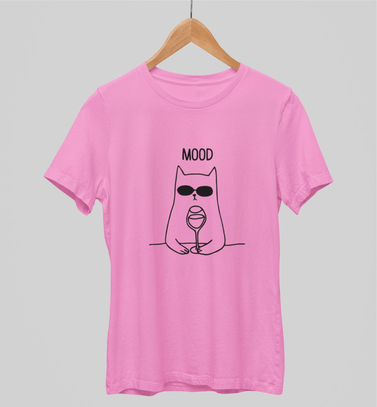 Vaaleanpunainen unisex T-paita "Mood"