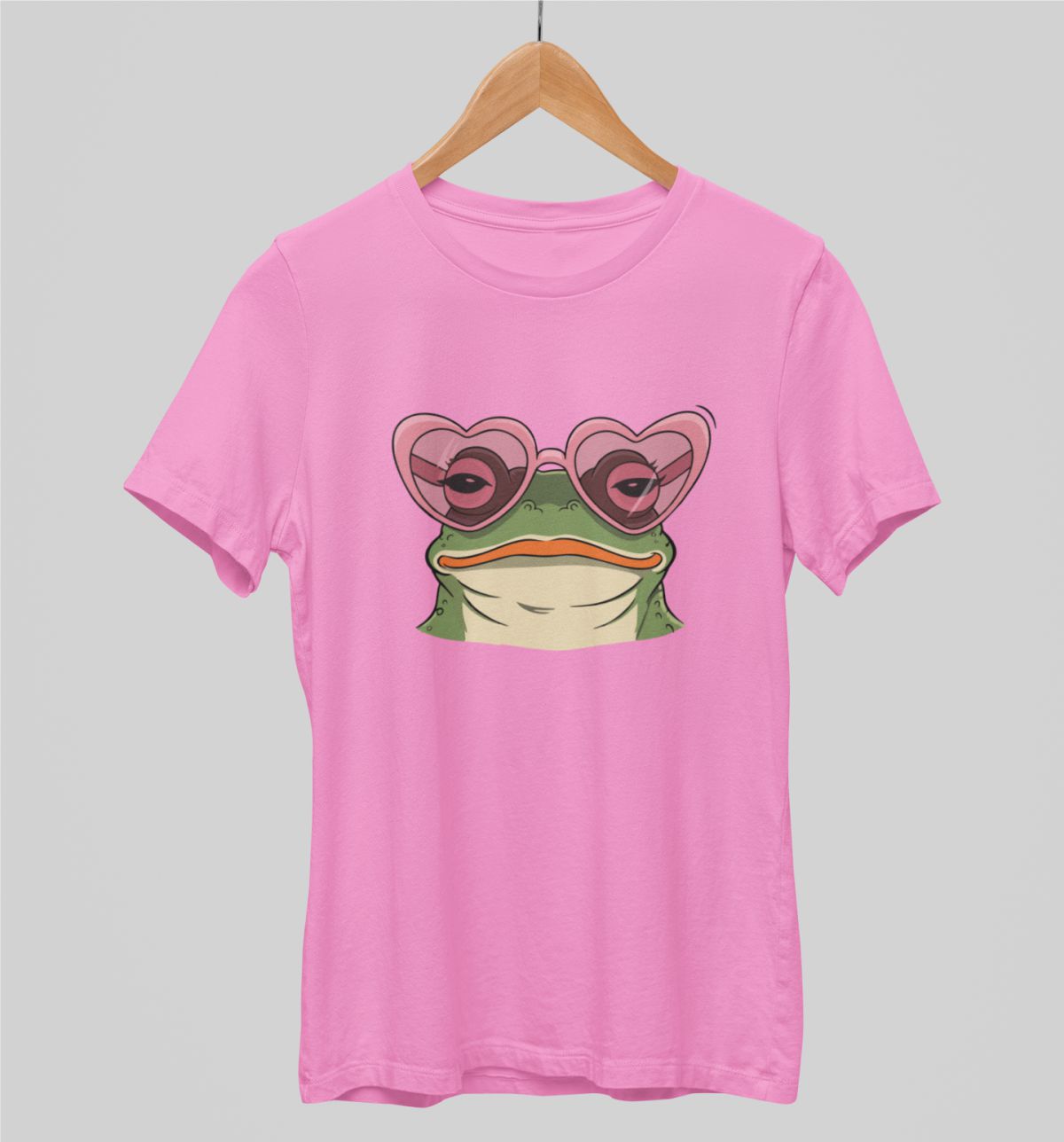 Vaaleanpunainen unisex T-paita "Pikku sammakko"