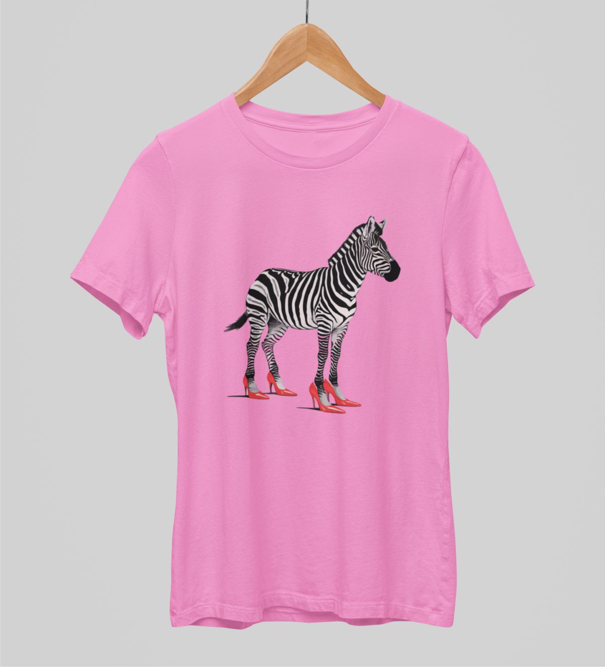 Vaaleanpunainen unisex T-paita "Pikku seepra"