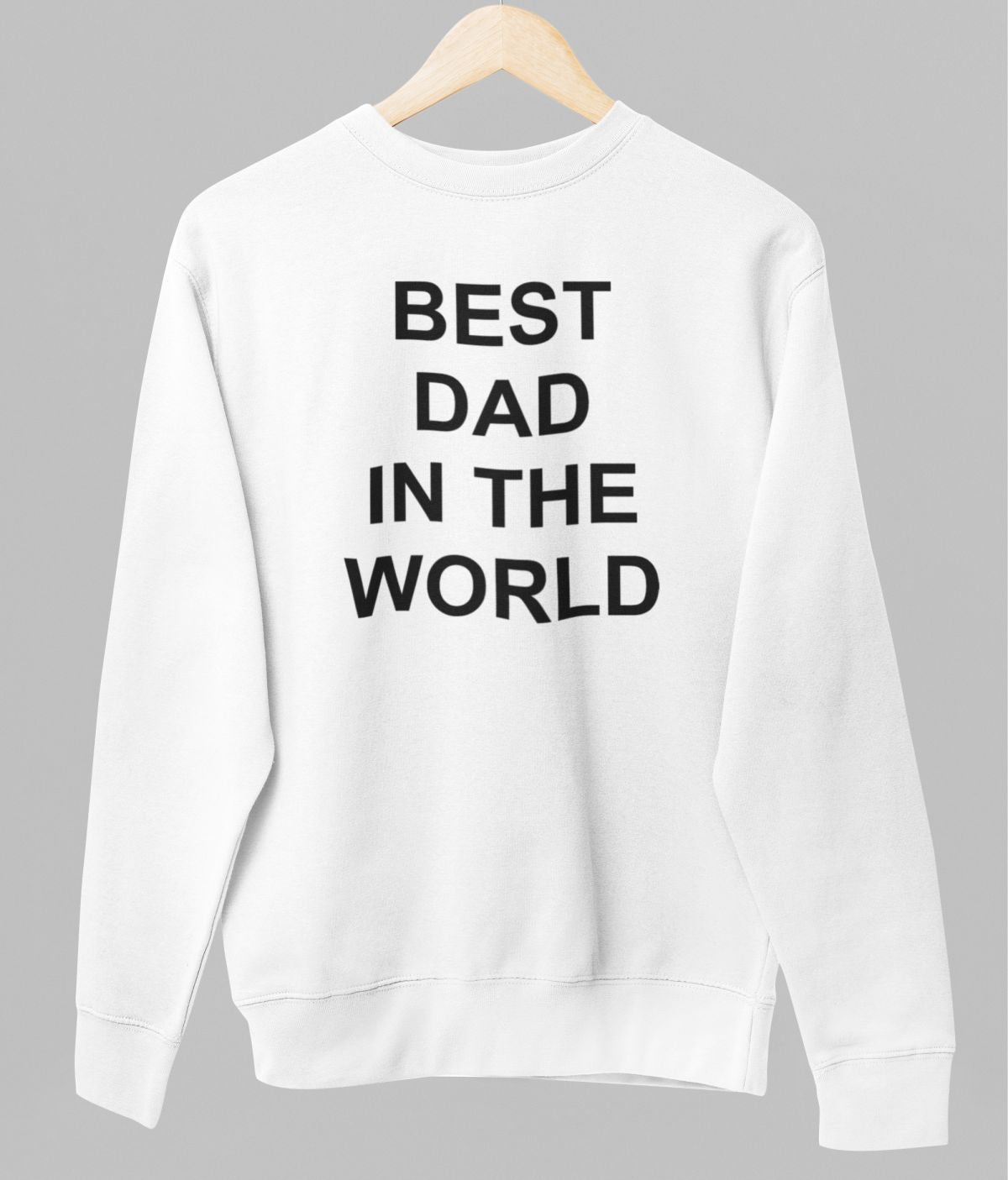 Valkoinen unisex collegepaita "Best dad in the world"