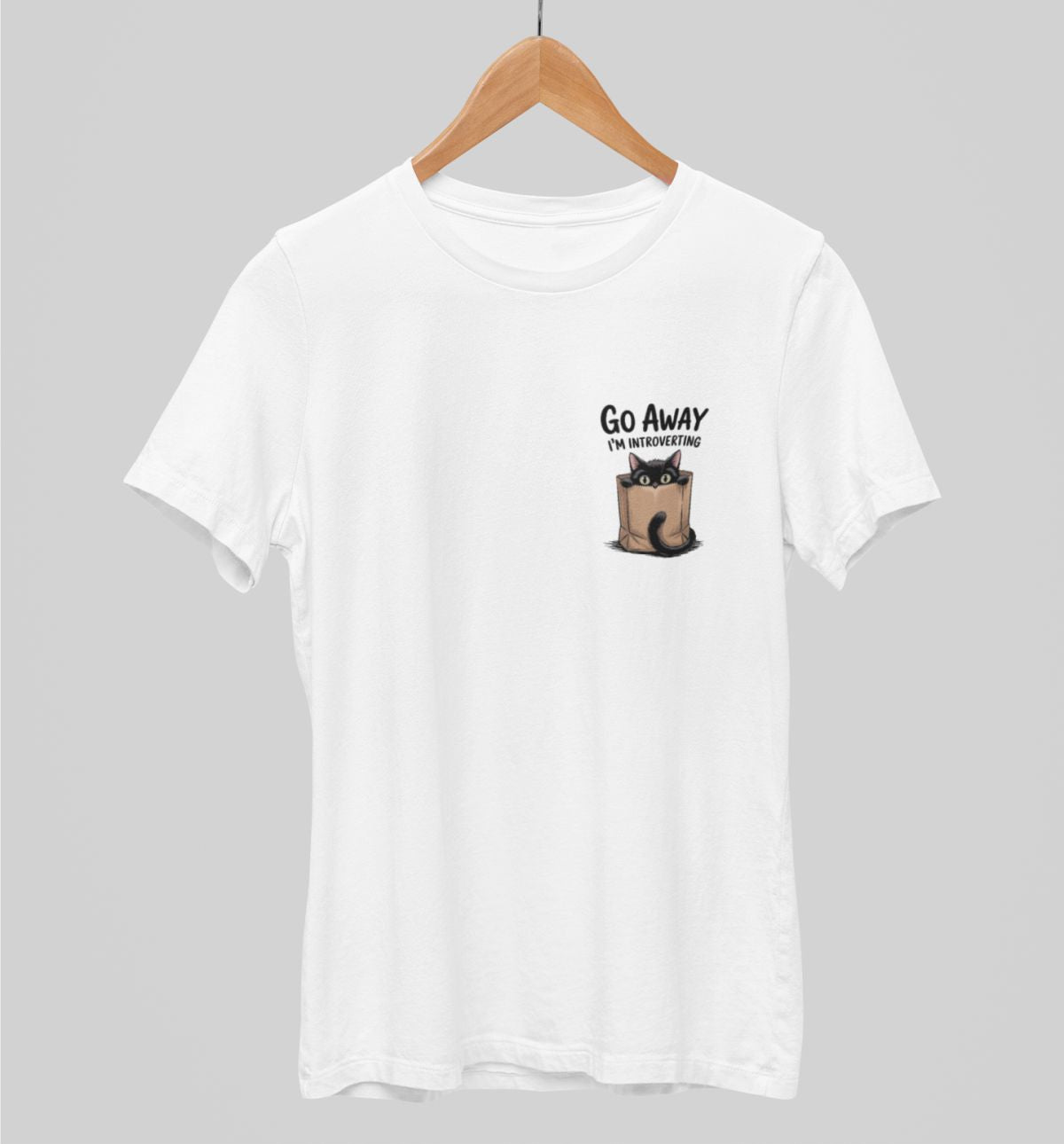 Valkoiset unisex T-paidat "Go away"