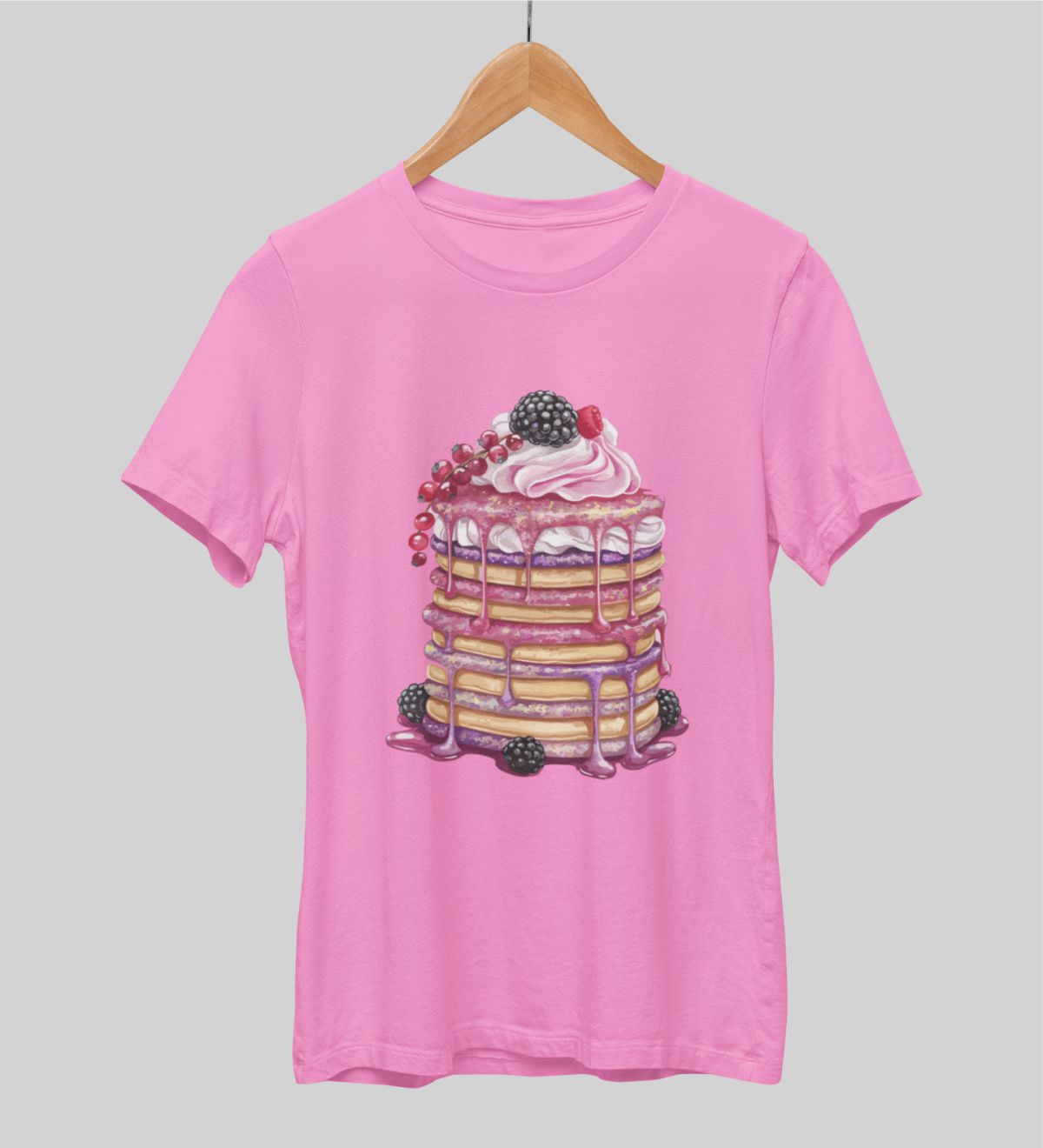 Vaaleanpunainen unisex T-paita "Lettukakku"