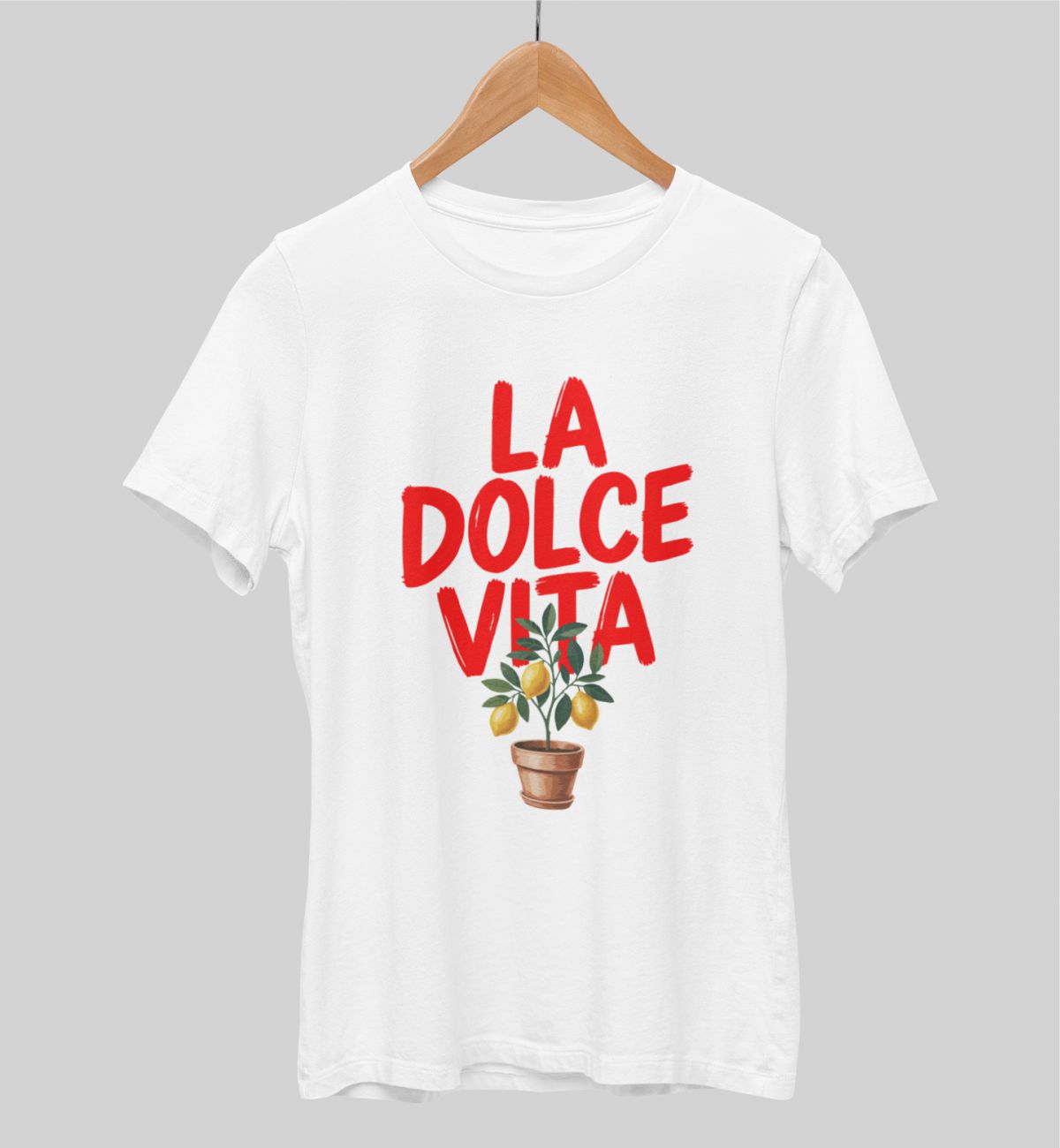 Valkoiset unisex T-paidat "La dolce vita"