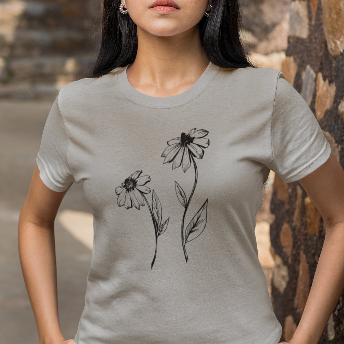 Harmaa meleerattu UNISEX T-paita Asterit