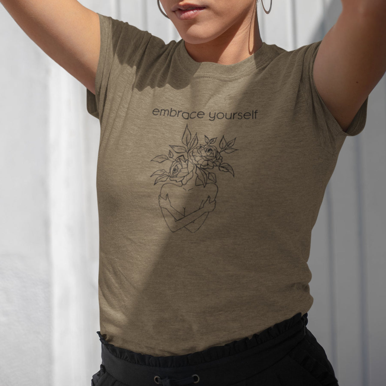Khaki UNISEX T-paita Hyväksy itsesi