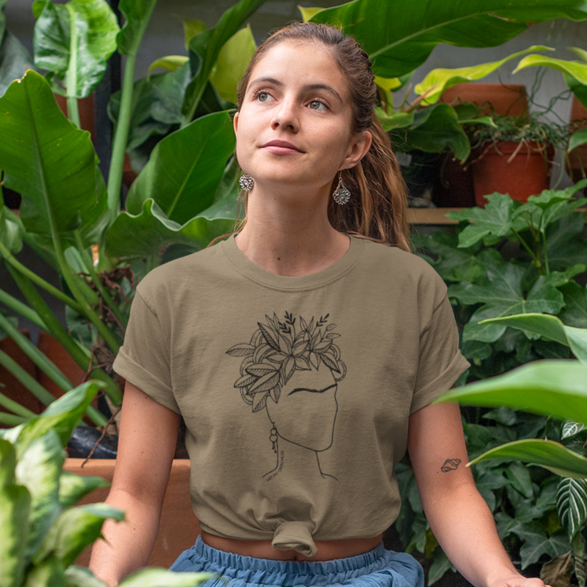 Khaki UNISEX T-paita Frida