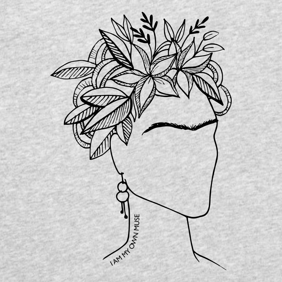Harmaa meleerattu UNISEX T-paita Frida