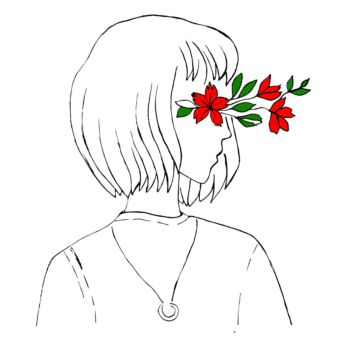 Valkoinen UNISEX T-paita Kukkien visio