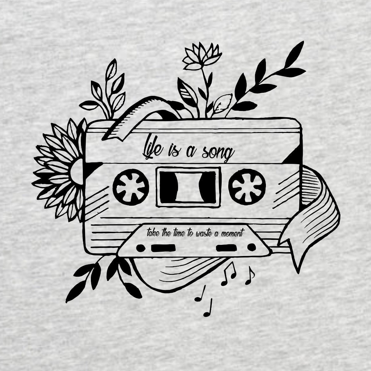 Harmaa meleerattu UNISEX T-paita Nauha