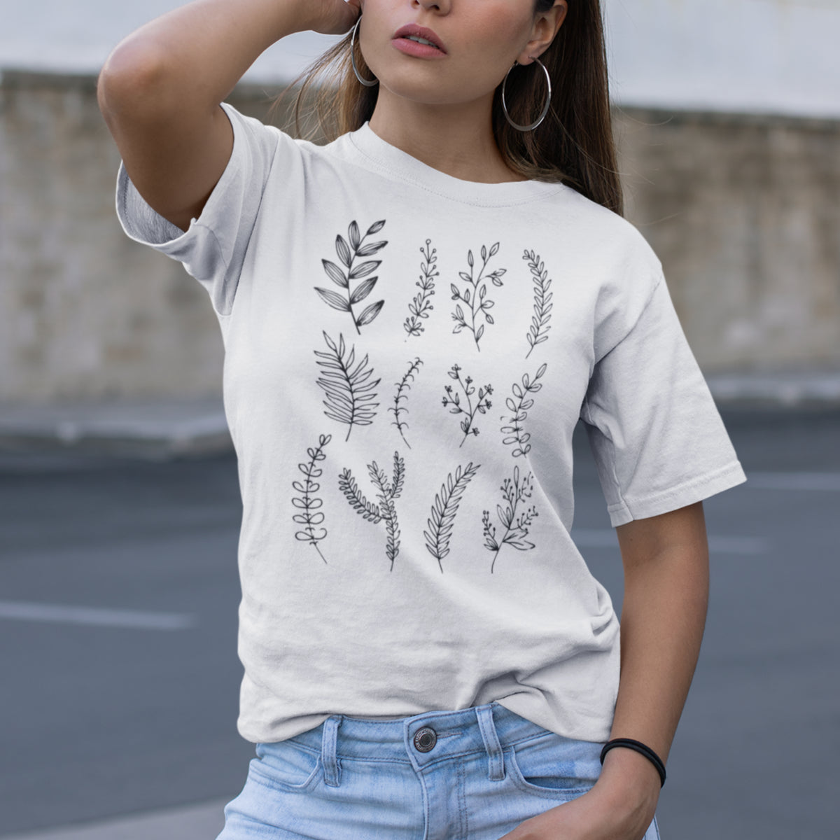 Valkoinen UNISEX T-paita Luonnon aiheet
