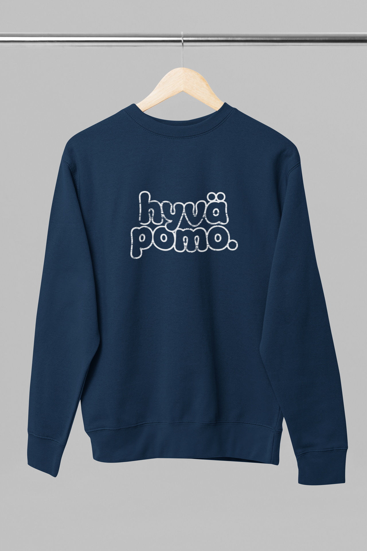 Sininen unisex collegepaita "Hyvä pomo"