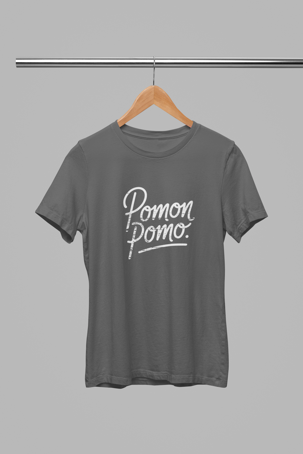 Tummanharmaat unisex T-paidat "Pomon Pomo"