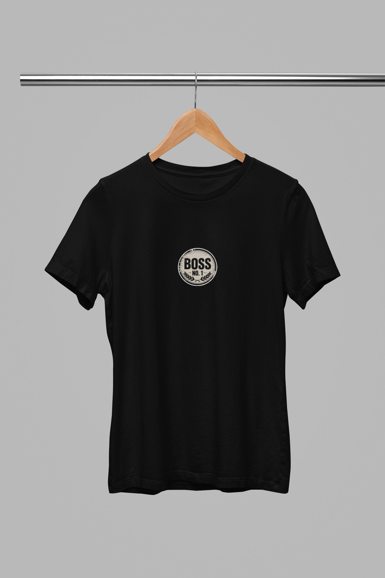 Mustat unisex T-paidat "Boss No1"