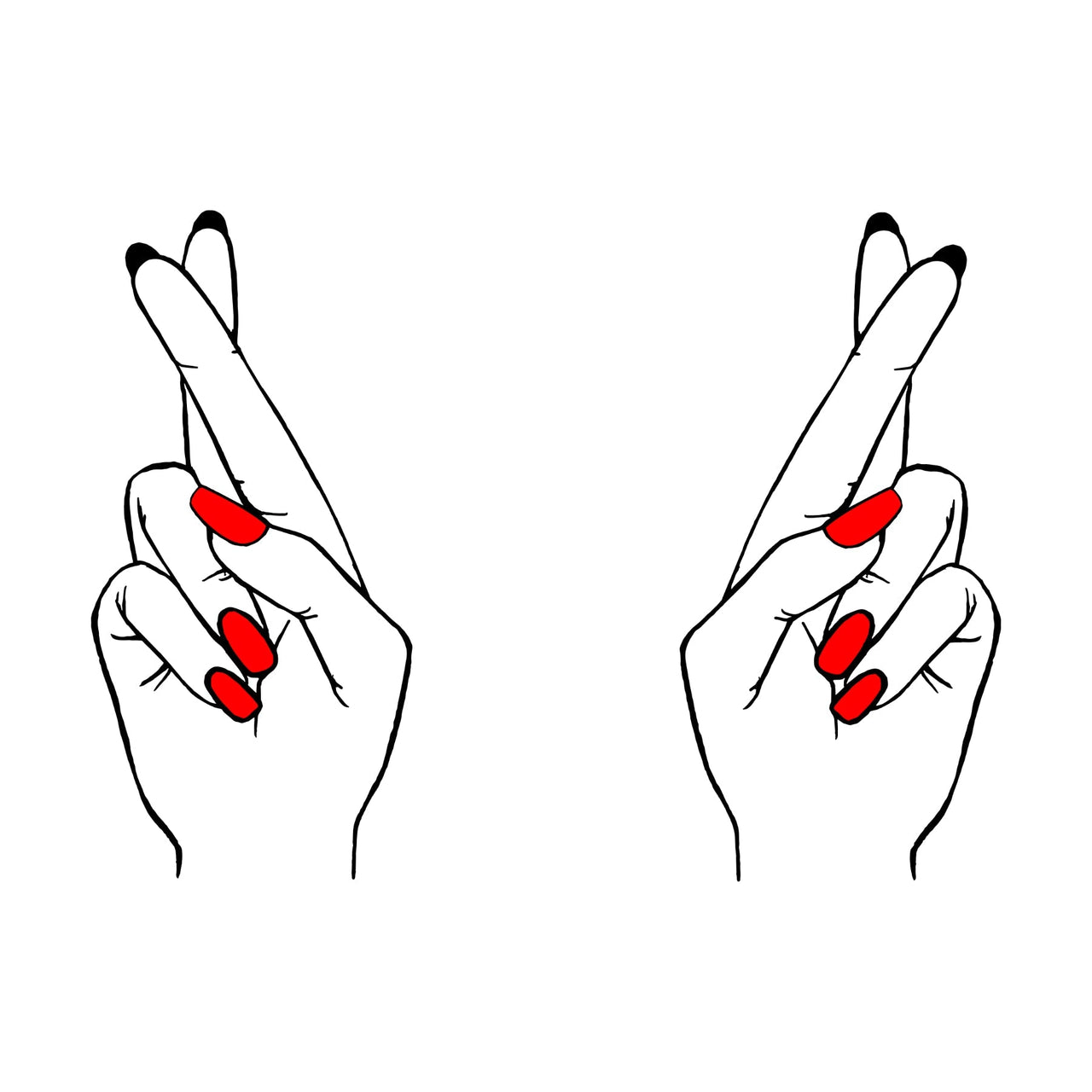 Valkoinen UNISEX T-paita Sormet